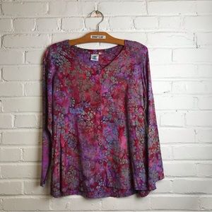 MEXICALI vintage print boho shirt loose fit